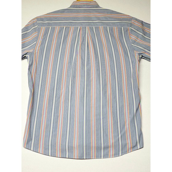 Alan Flusser Striped‎ Button Down Shirt Long Sleeve Cotton Colorful Mens L - Picture 3 of 8